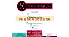 Desktop Screenshot of horoscopes4u.com