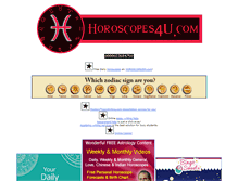 Tablet Screenshot of horoscopes4u.com